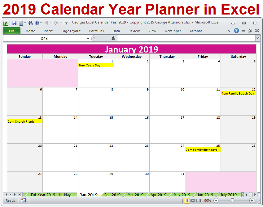 2019 Calendar Printable Yearly Monthly Editable Excel Digital Download – BuyExcelTemplates.com 2019-calendar-printable-yearly-monthly-editable-excel-digital-download-buyexceltemplates-com