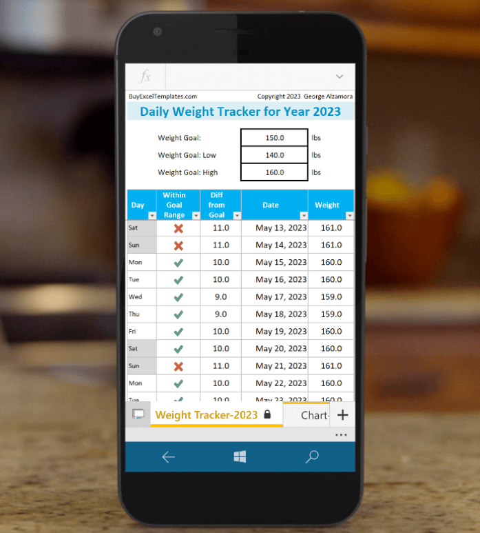 Android App Weight Gain Tracker 2023