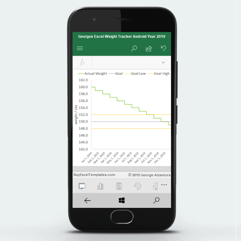 Android weight loss tracker chart excel spreadsheet 2019