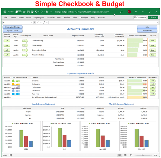Excel Budget Software Spreadsheet