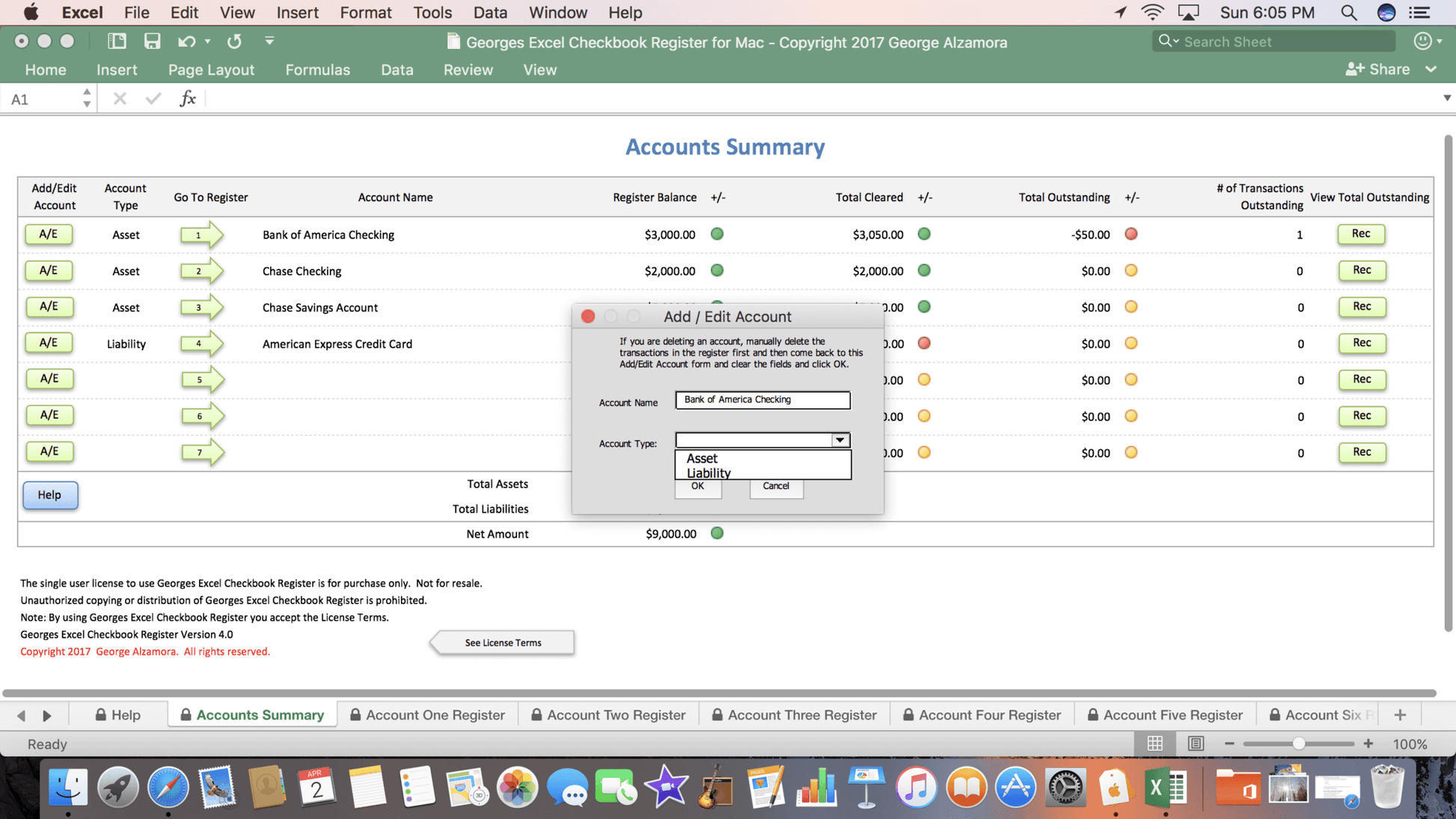 Mac checkbook software spreadsheet
