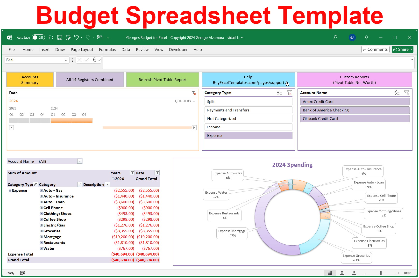 Best Budget Spreadsheet Template to Improve Your Wealth ...