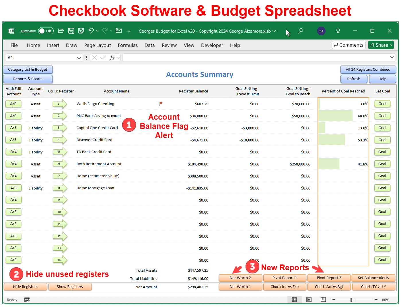 Best Checkbook Software and Budget Spreadsheet