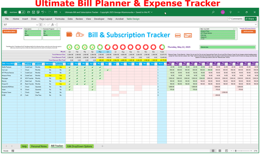 Bill Planner and Expense Tracker