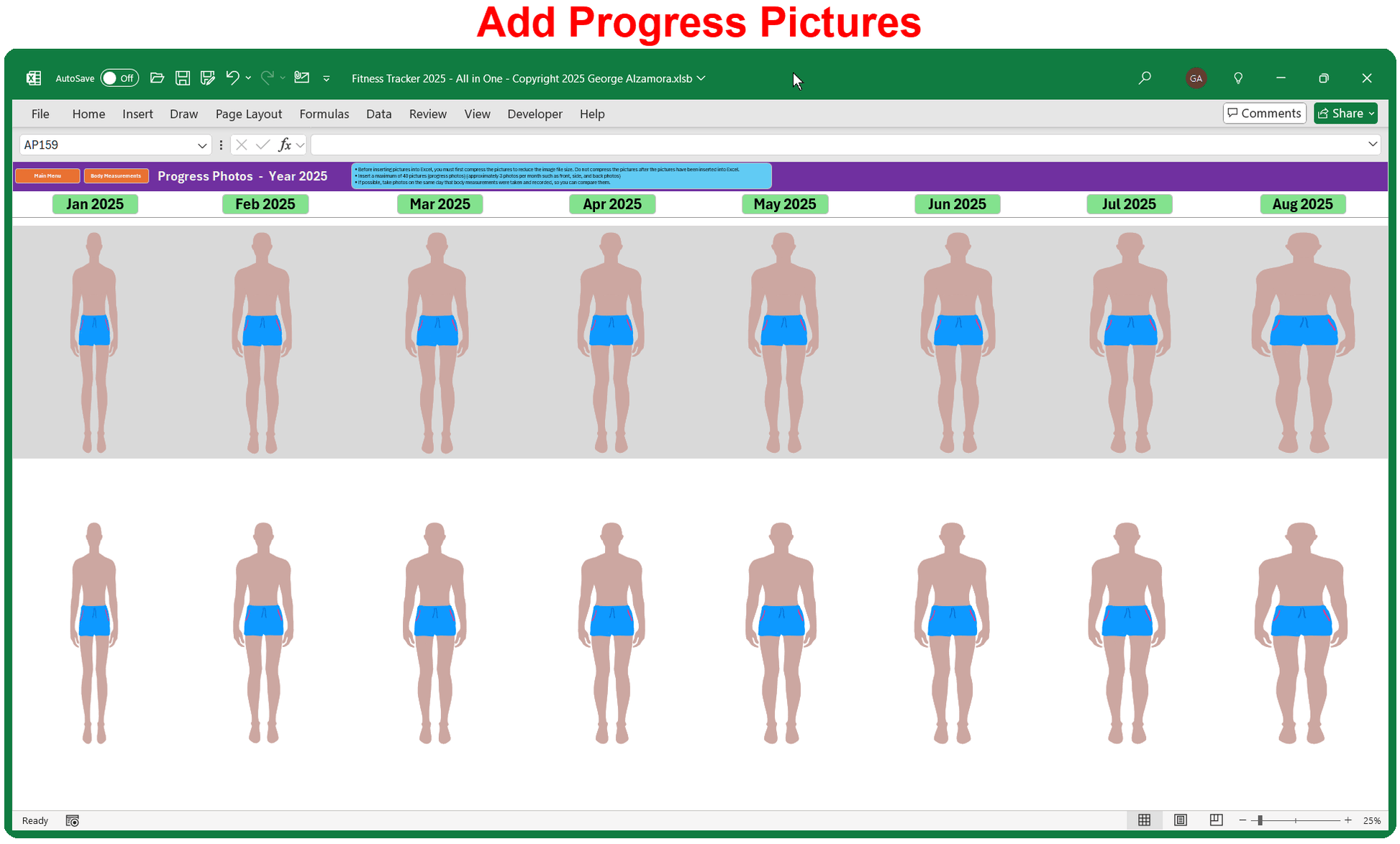 Body Measurement App Progress Photos