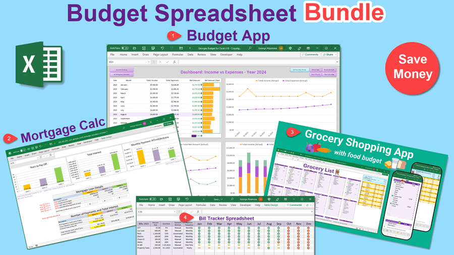 Best Budget Spreadsheet Bundle: Plan, Set Goals, and Save Money ...