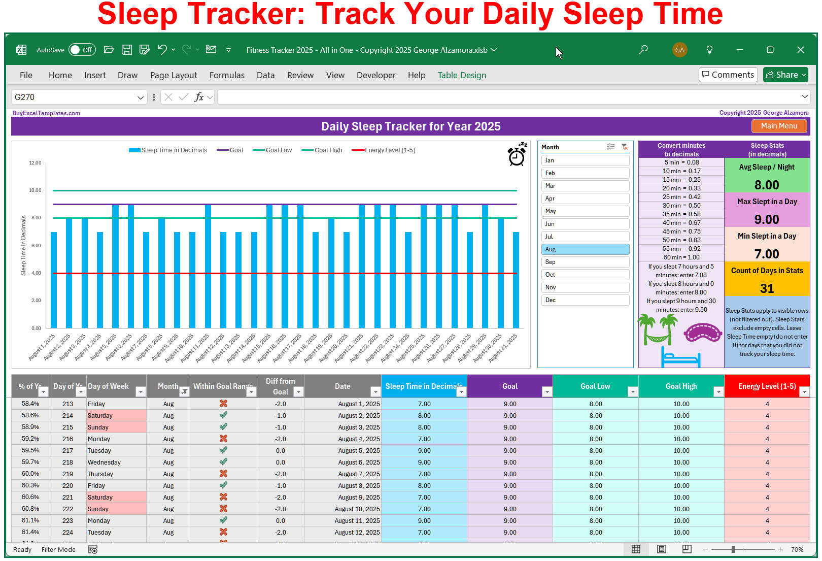 Complete Wellness Bundle: Sleep Tracker App Log Daily Sleep Time