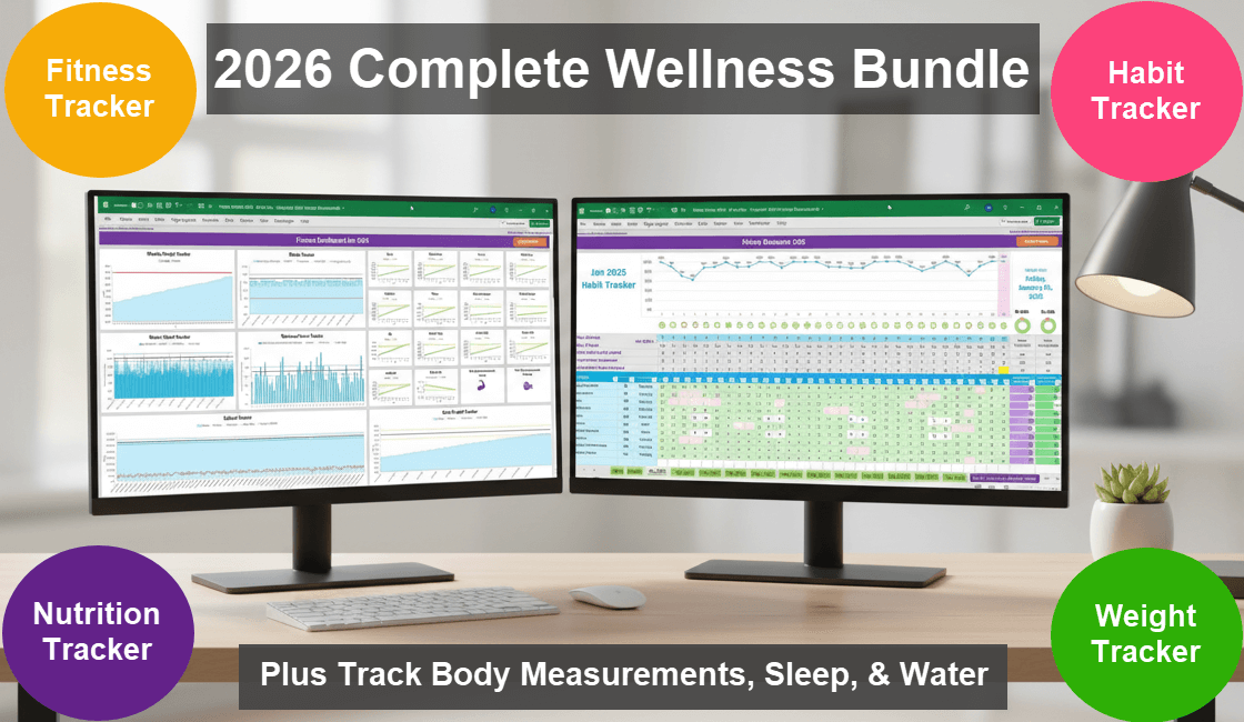 Fitness Nutrition and Habit Tracker Spreadsheet