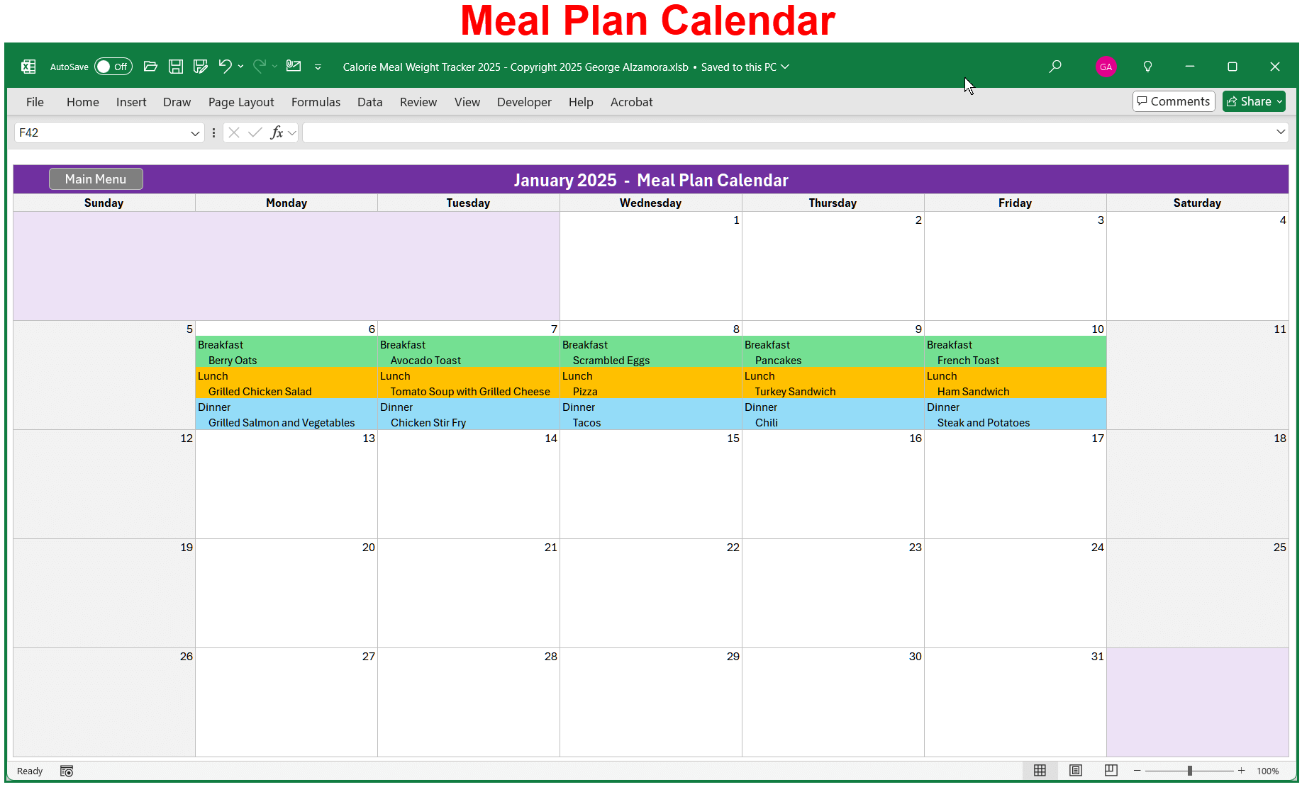 Calorie Calender Supercharge Your Diet: The Best Calorie Tracker & Meal Planner ...