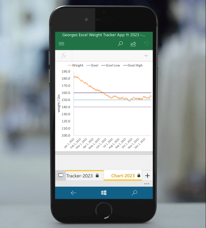 iPhone Weight Loss Tracker App For 2023 | Excel Template