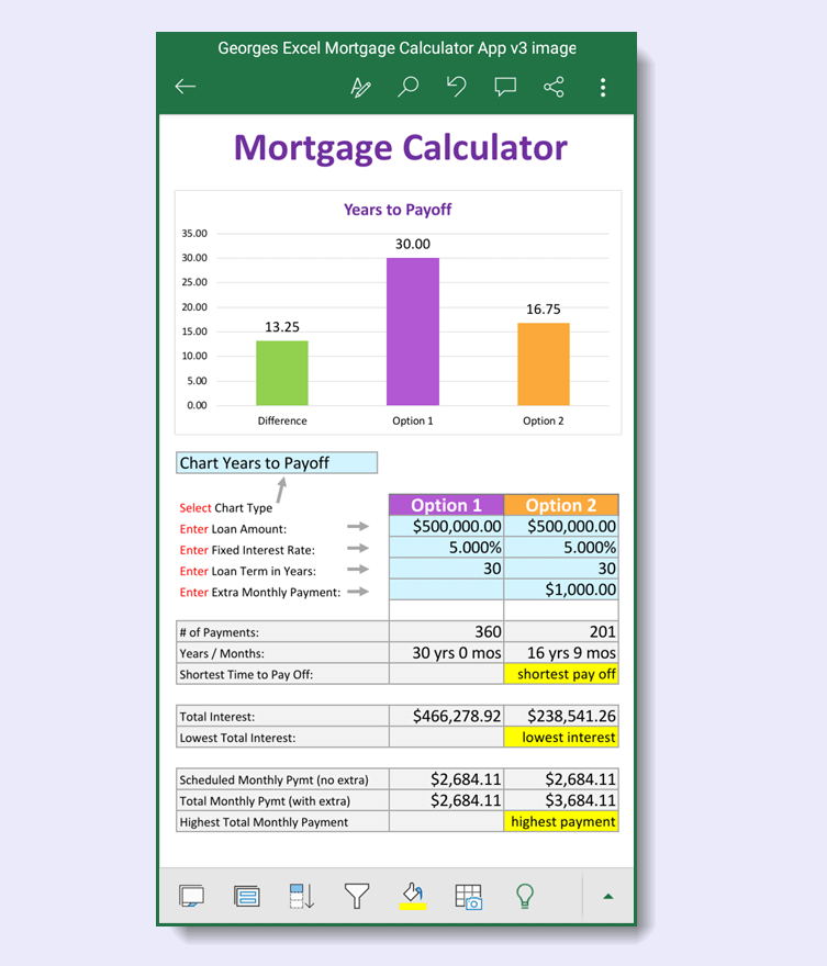 Android App Compare Mortgage Loans