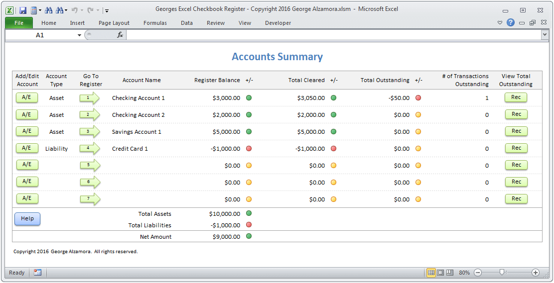 Bank Spreadsheets In Excel Bank Account Excel Template