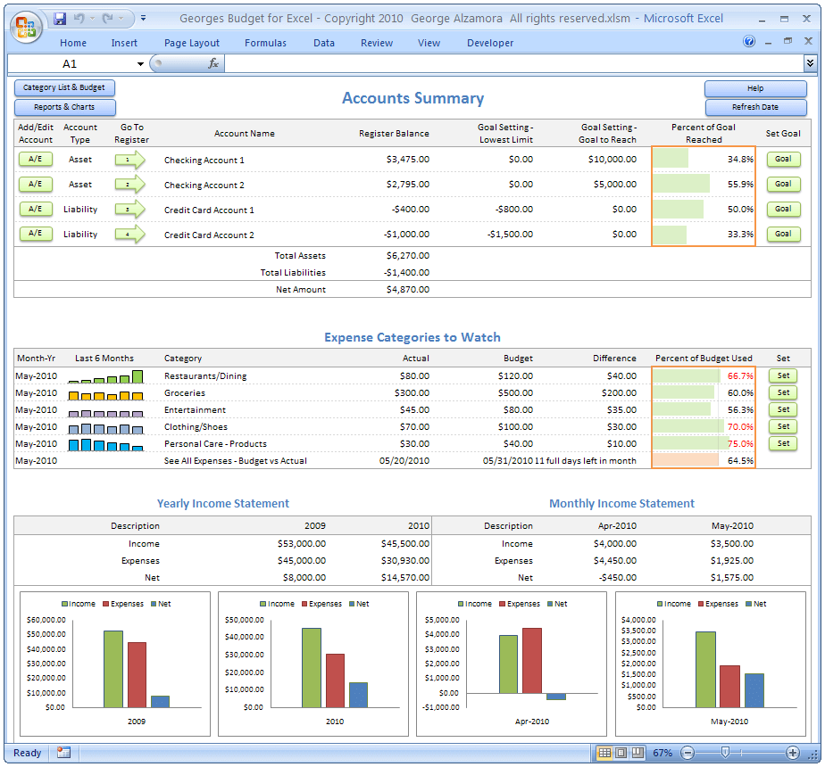 Excel Budget Software Spreadsheet