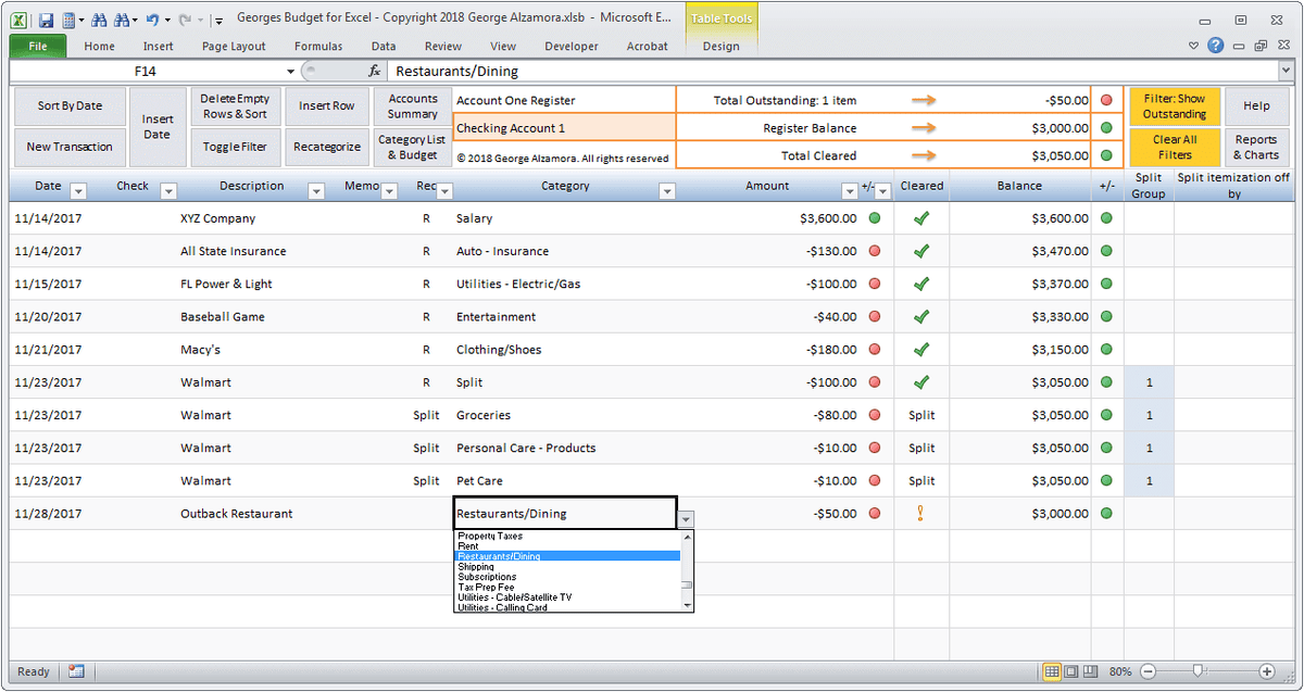 Spreadsheet Server Register Add In Excel Budget Spreadsheet and Checkbook Register Software (2026)