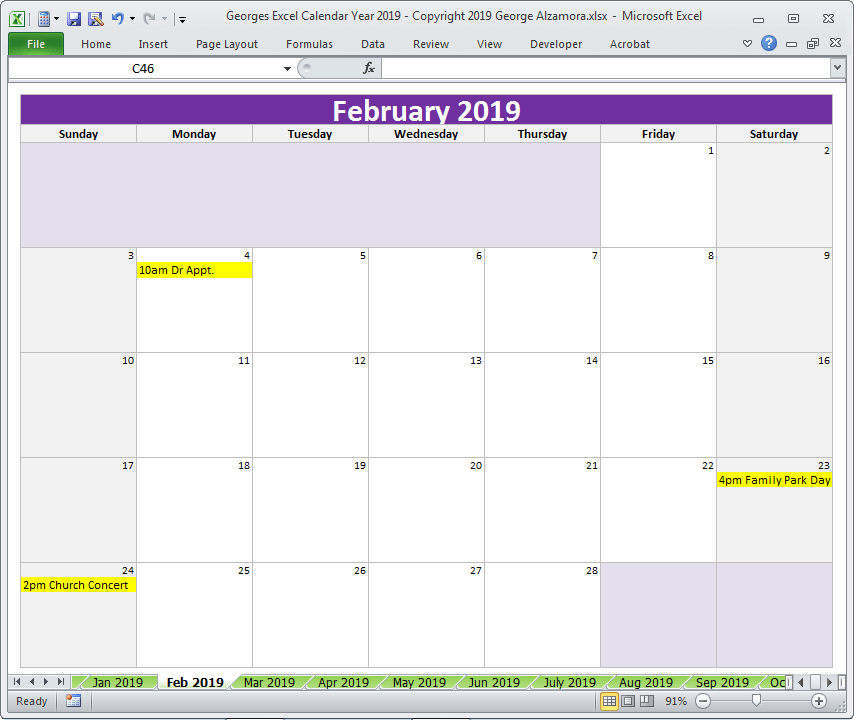 2019 Calendar Printable Yearly Monthly Editable Excel Digital Download – BuyExcelTemplates.com 2019-calendar-printable-yearly-monthly-editable-excel-digital-download-buyexceltemplates-com