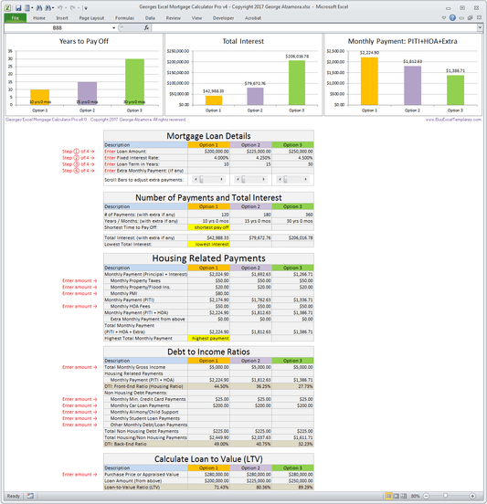 Mortgage Calculator with Principal Interest Taxes Insurance PMI HOA Fees