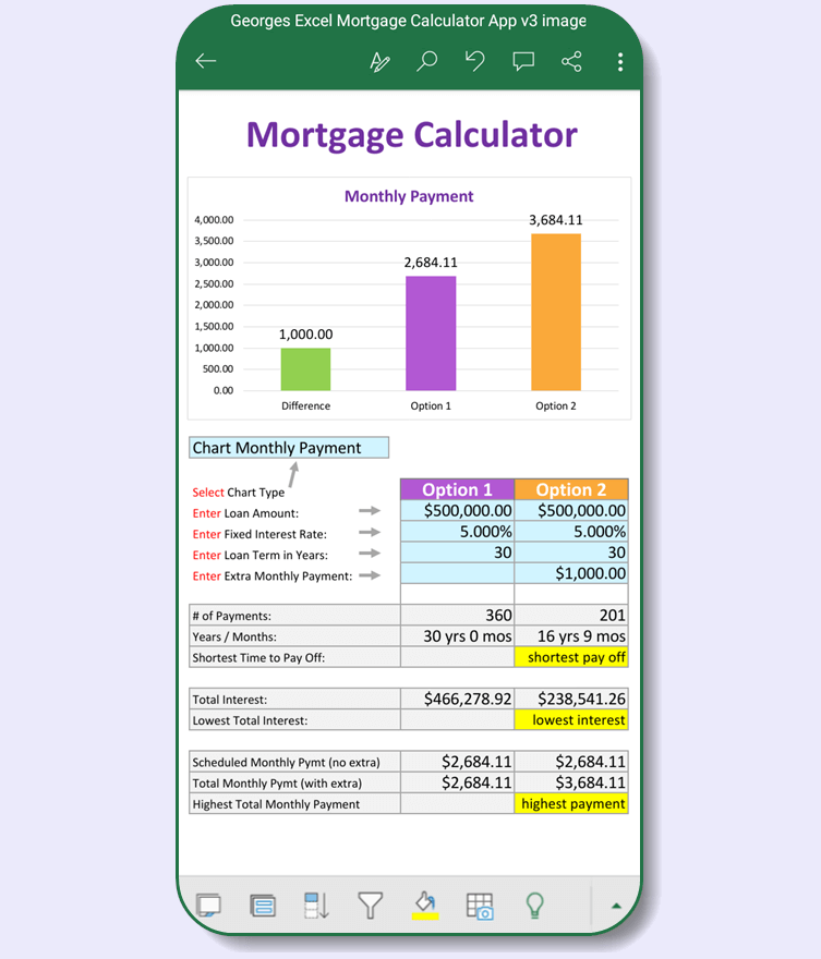 Mortgage Payment Calculator iPhone App