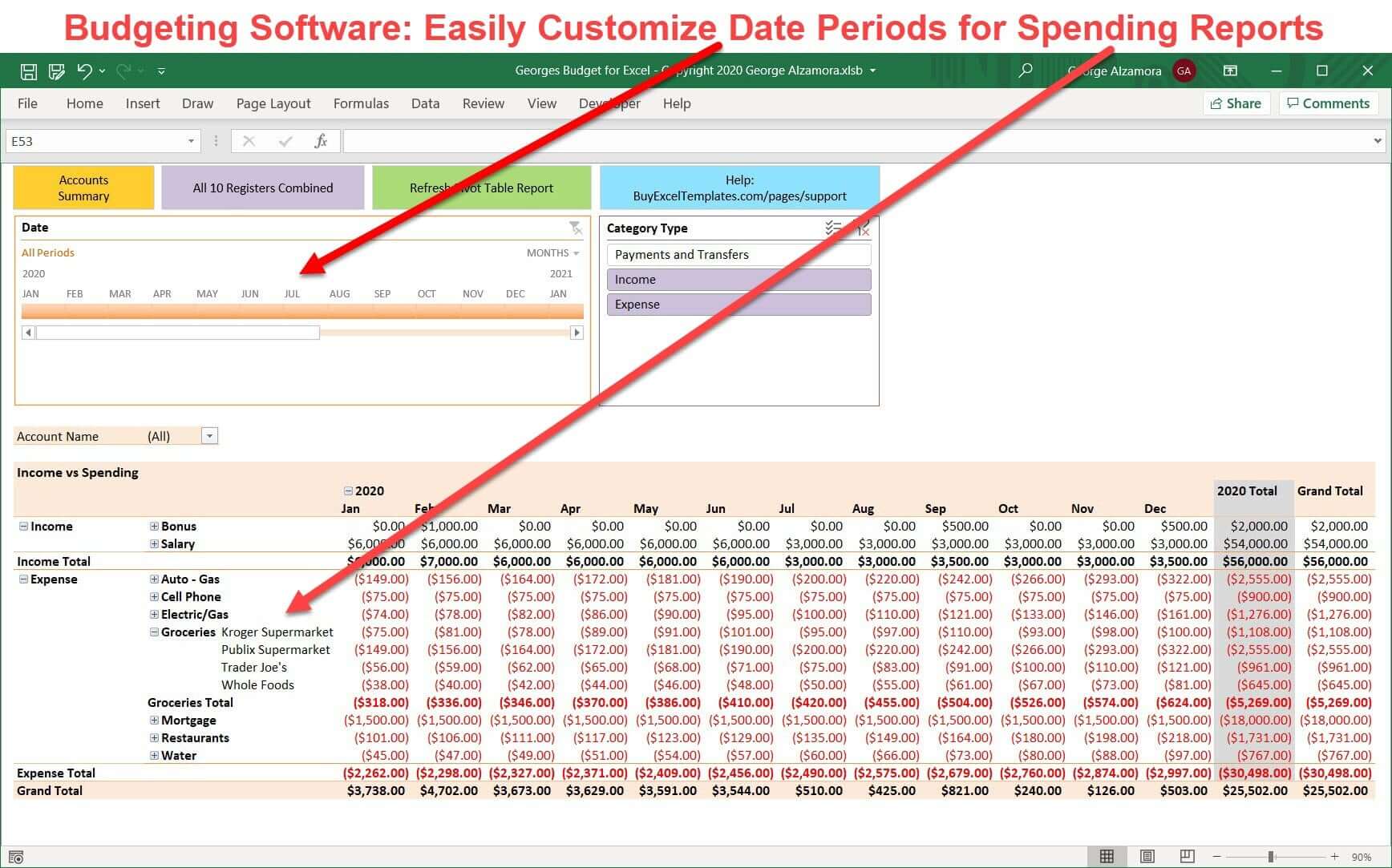 Personal Finance Software Worksheets